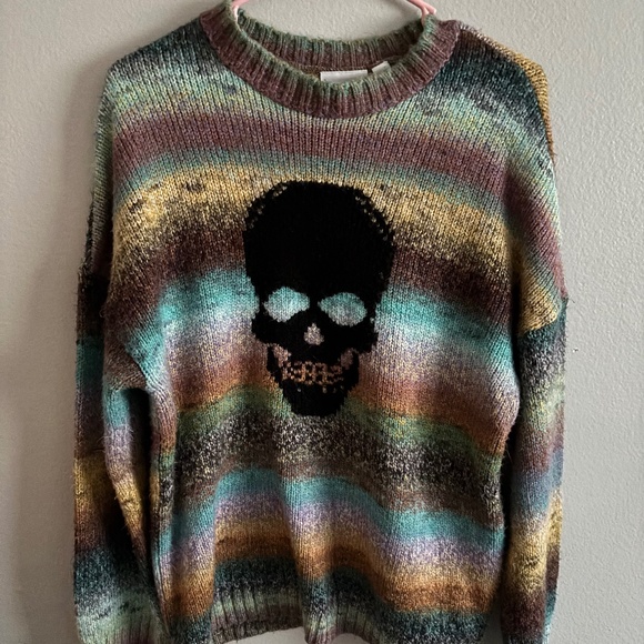 Ragged jeans oversized skull sweater - Picture 1 of 4